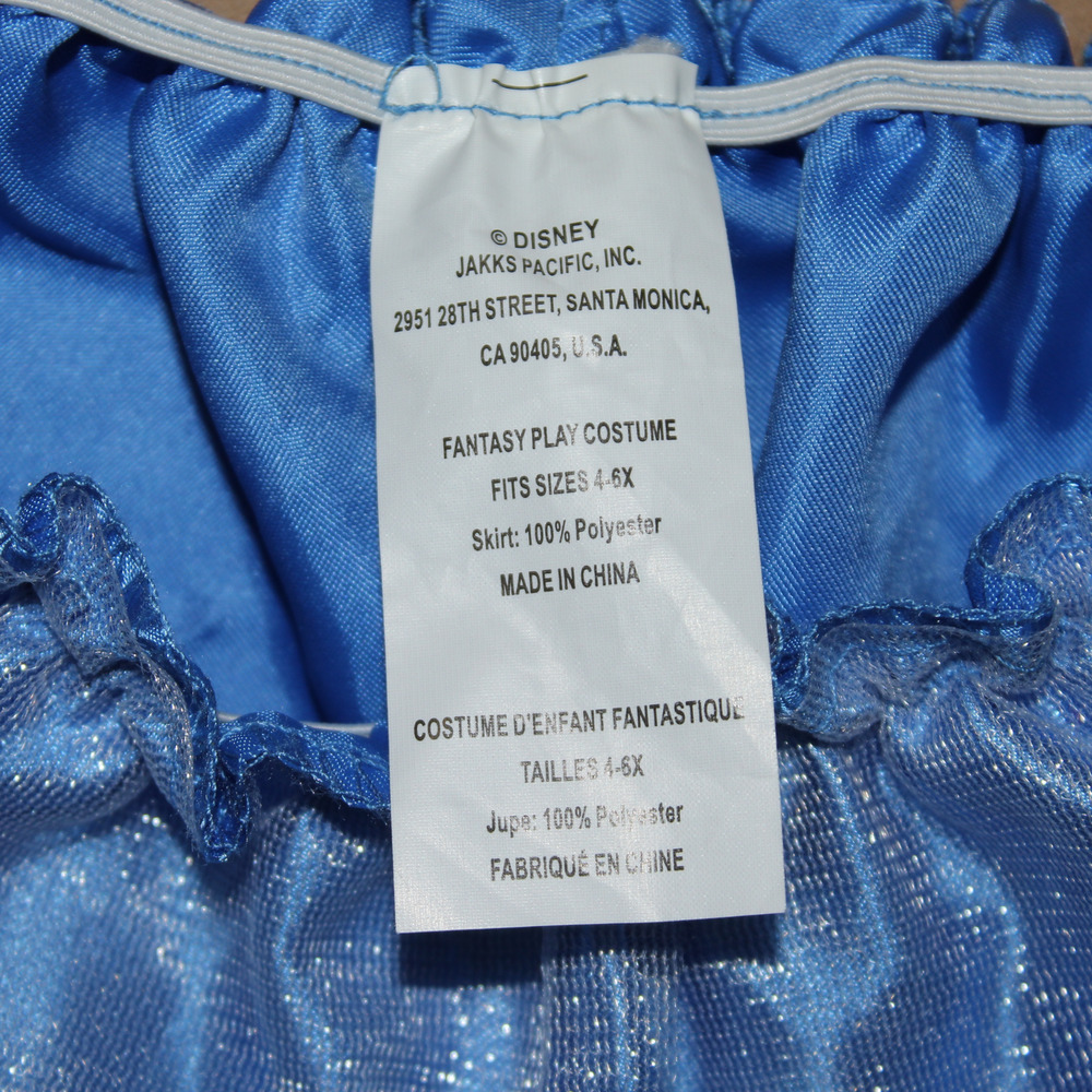 Disney Jakk's Pacific Cinderella Top Shirt Skirt Two (2) Piece Costume Size 4-6X - Picture 9 of 9